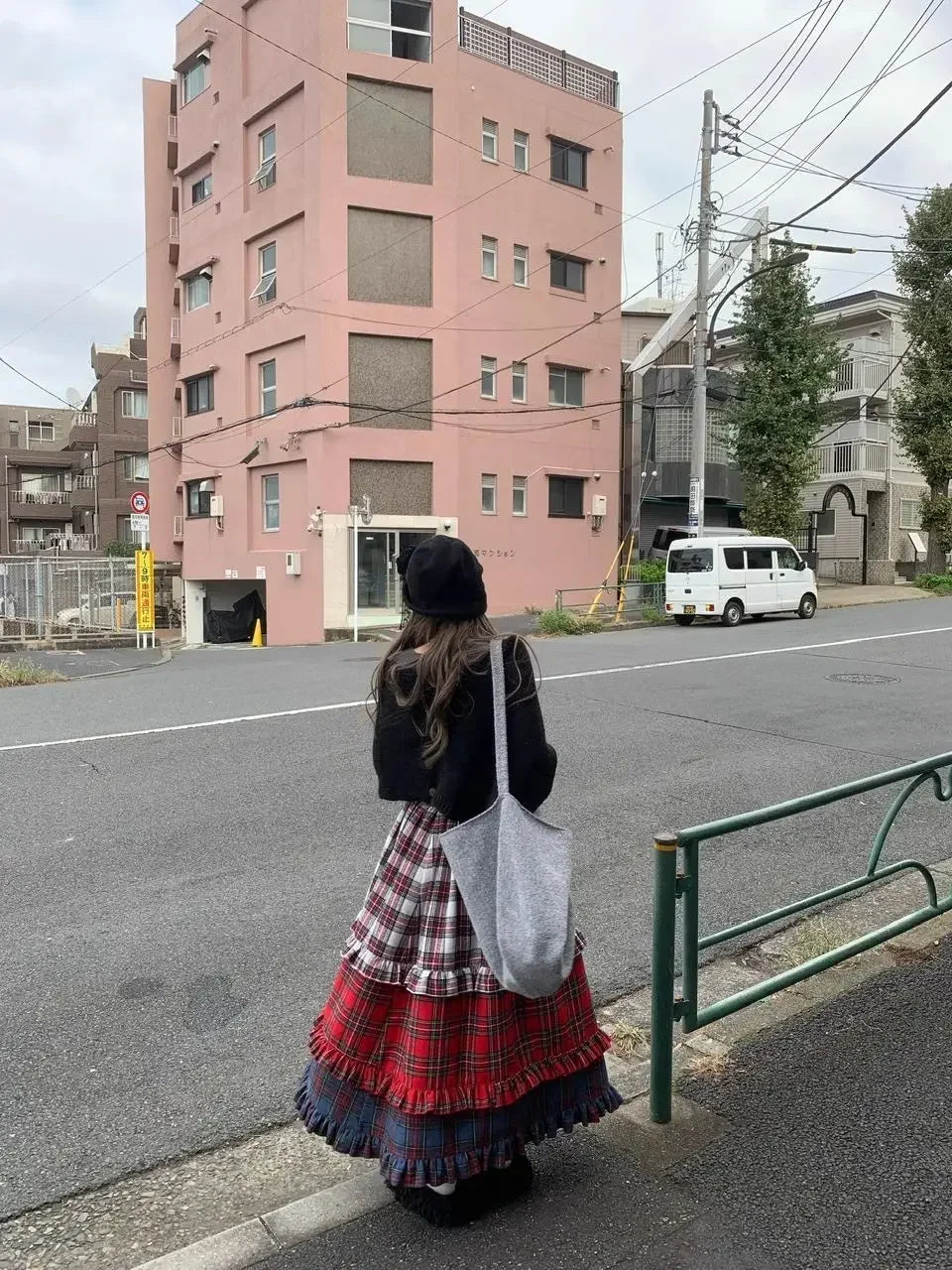 Winter Dresses Christmas Long Skirt Spliced Lace Contrast Colors Fashion