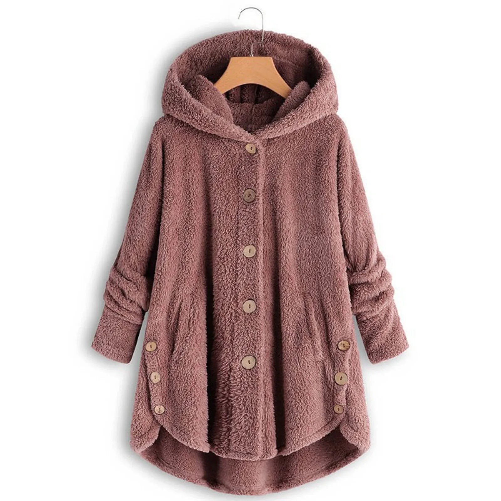 Women Warm Coat Wool Jacket Hooded Jacket New Women's Coats Solid Color Jacket
