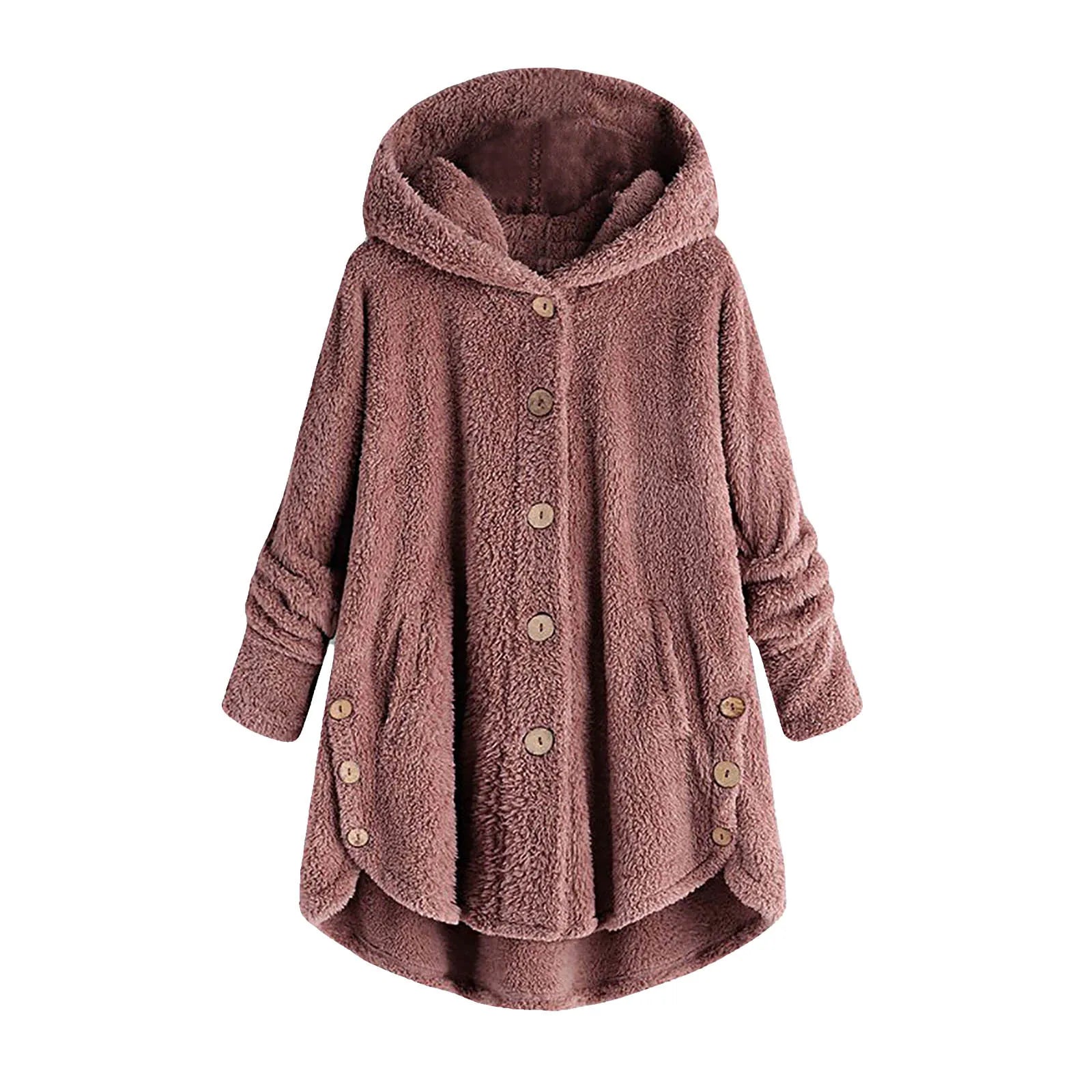 Women Warm Coat Wool Jacket Hooded Jacket New Women's Coats Solid Color Jacket