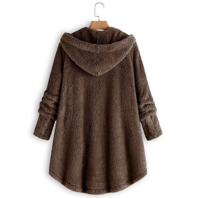 Women Warm Coat Wool Jacket Hooded Jacket New Women's Coats Solid Color Jacket