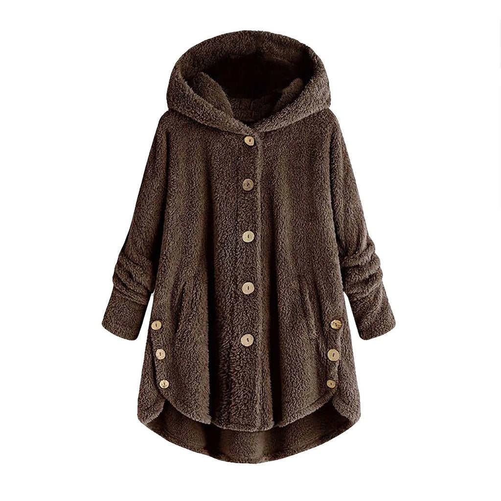 Women Warm Coat Wool Jacket Hooded Jacket New Women's Coats Solid Color Jacket