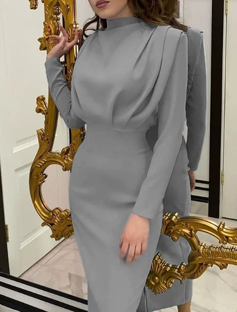 Women's Spring New Dresses with European and American Temperament, Waist Wrapped