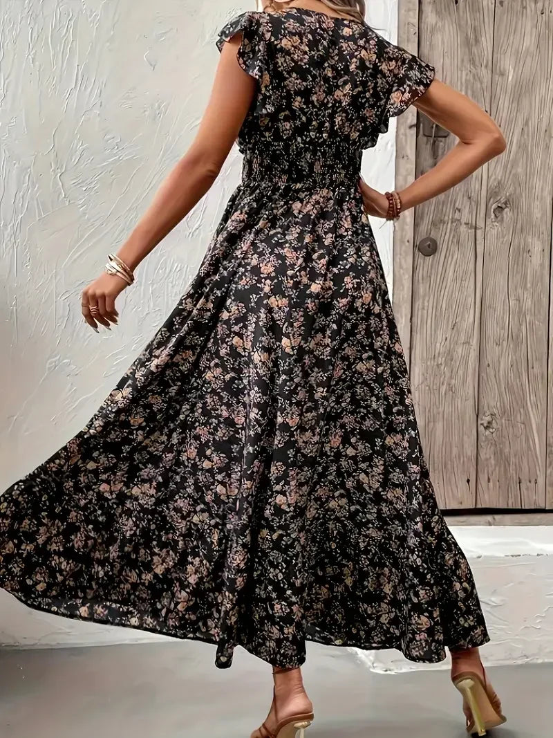 Plus Size Women's Trendy Floral Maxi Dress