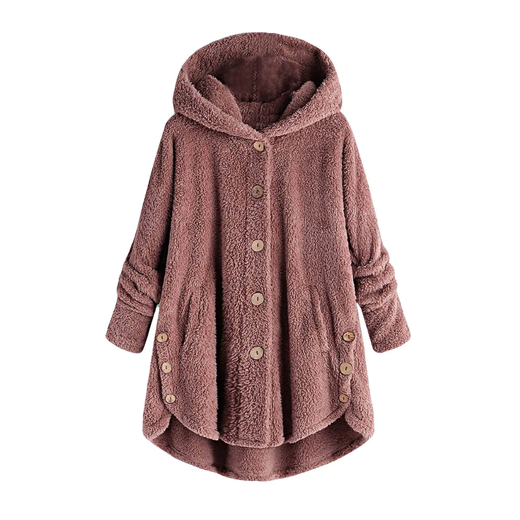 Women Warm Coat Wool Jacket Hooded Jacket New Women's Coats Solid Color Jacket