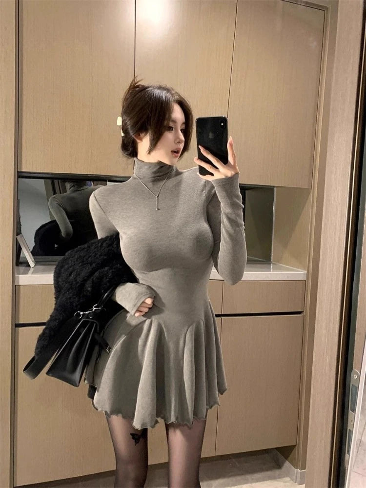 Autumn and Winter Fashion New Women's Elegant and Sexy Hot Girl Inner Dress Fashion