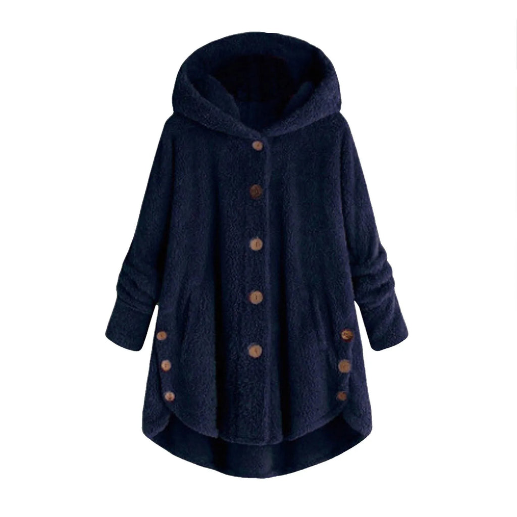 Women Warm Coat Wool Jacket Hooded Jacket New Women's Coats Solid Color Jacket
