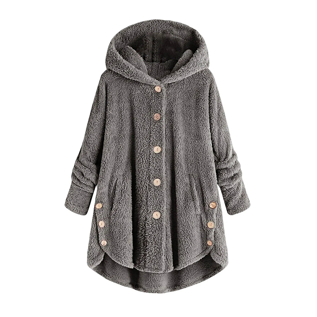 Women Warm Coat Wool Jacket Hooded Jacket New Women's Coats Solid Color Jacket