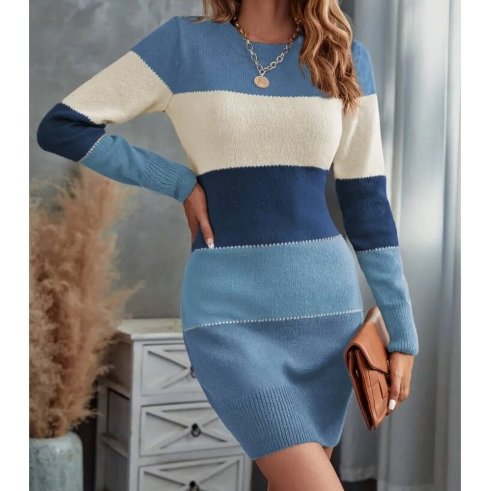Woman Roupas Feminina Casual Simple Style Solid Color Splicing Winter Clothes