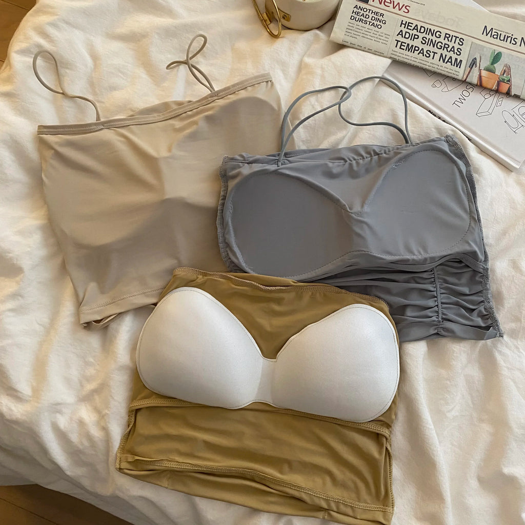 Women Crop Tops Sexy With Cups Female Underwear Lingerie Woman Clothing