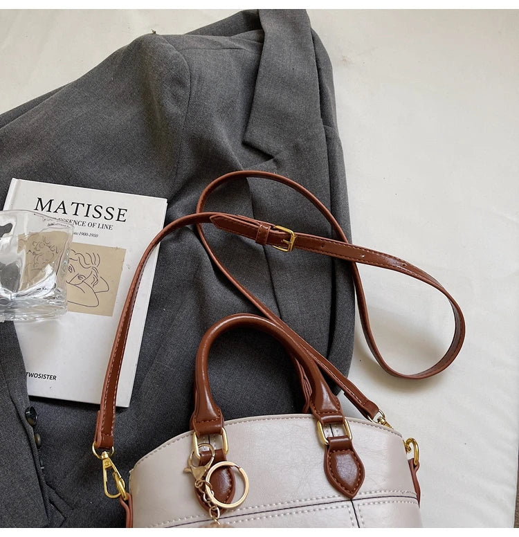 Women's Bucket Bag Crossbody Purse, Fashion Soft Cylinder Shoulder Bag with Adjustable Strap & Zip Top, Multi-Purpose