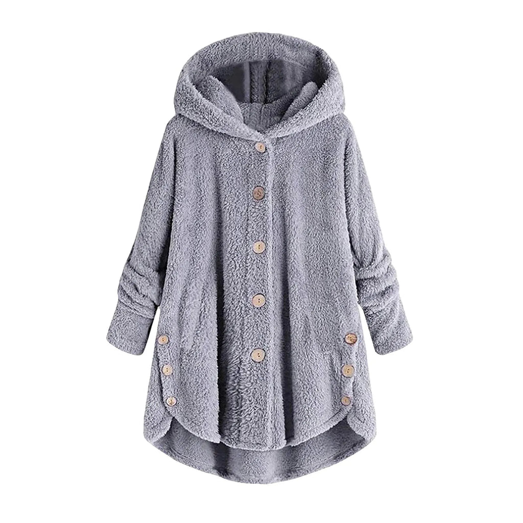Women Warm Coat Wool Jacket Hooded Jacket New Women's Coats Solid Color Jacket