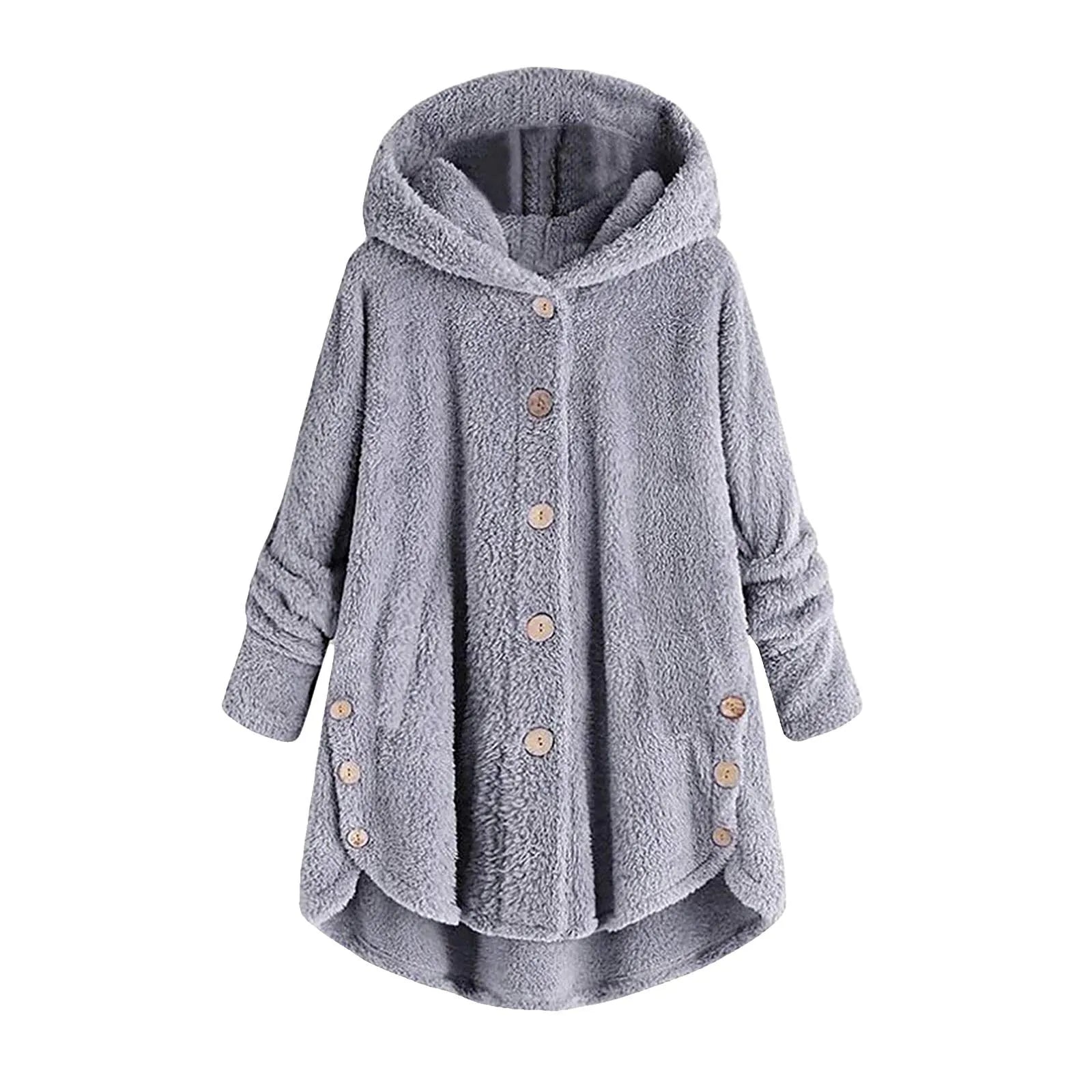 Women Warm Coat Wool Jacket Hooded Jacket New Women's Coats Solid Color Jacket