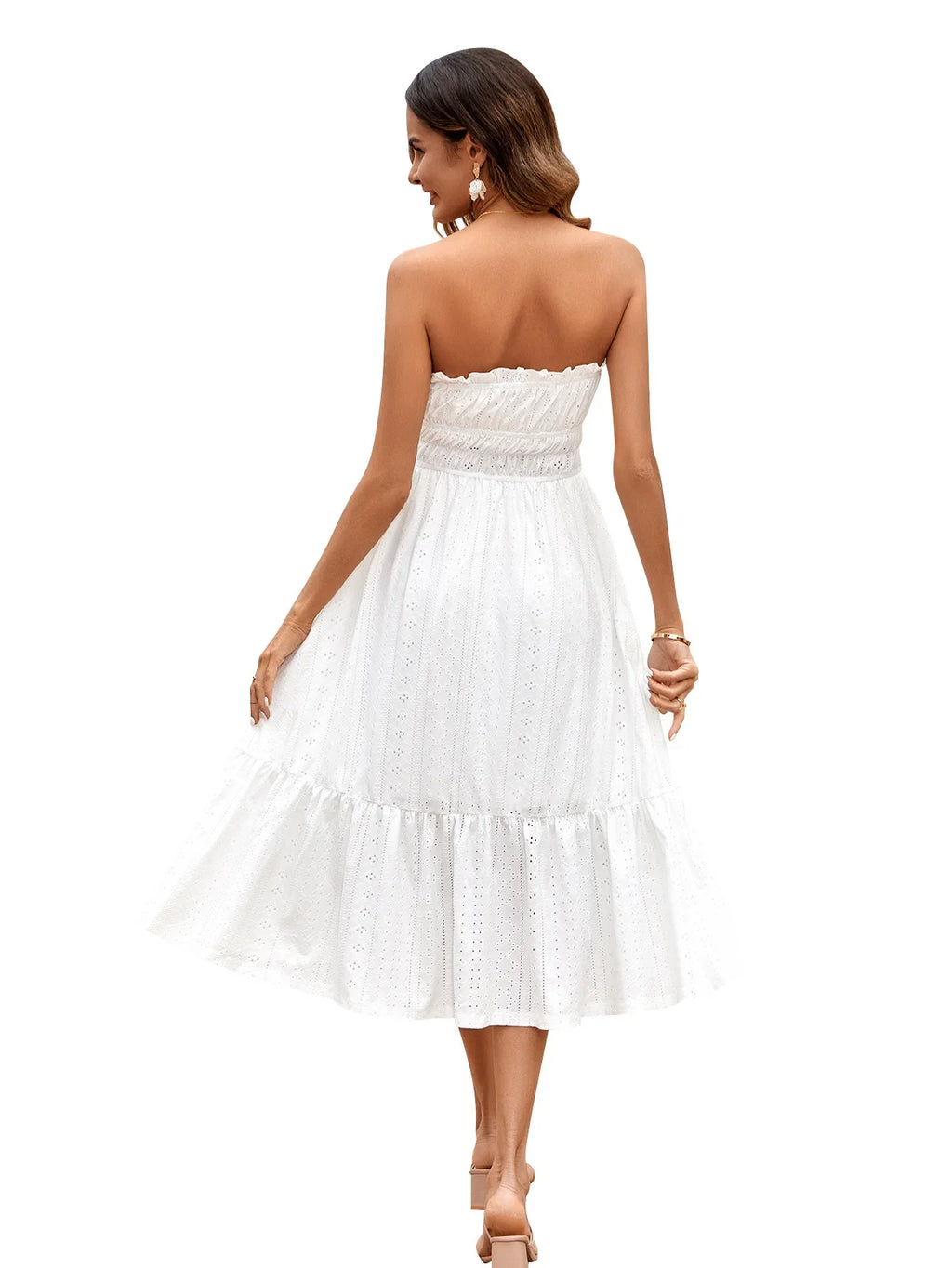 m Dress Women Casual Sleeveless Strapless Fashion Solid Casual Dress