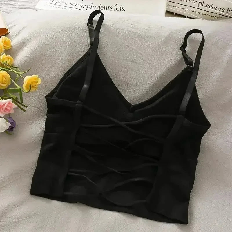 Women Tops Sexy Tank Top Women Built in Bra Solid Color Fashion