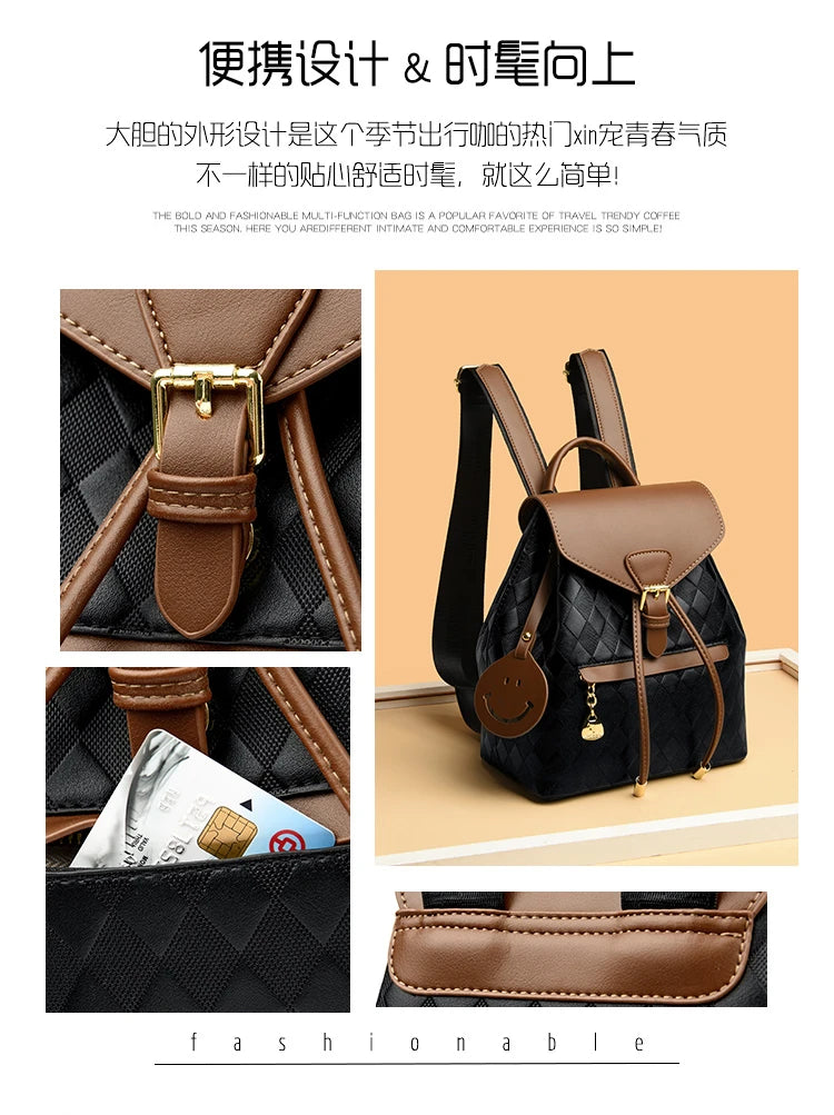 Bucket Bagpack for Woman Small Fashion Backpack Ladies