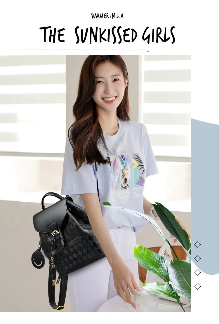 Bucket Bagpack for Woman Small Fashion Backpack Ladies