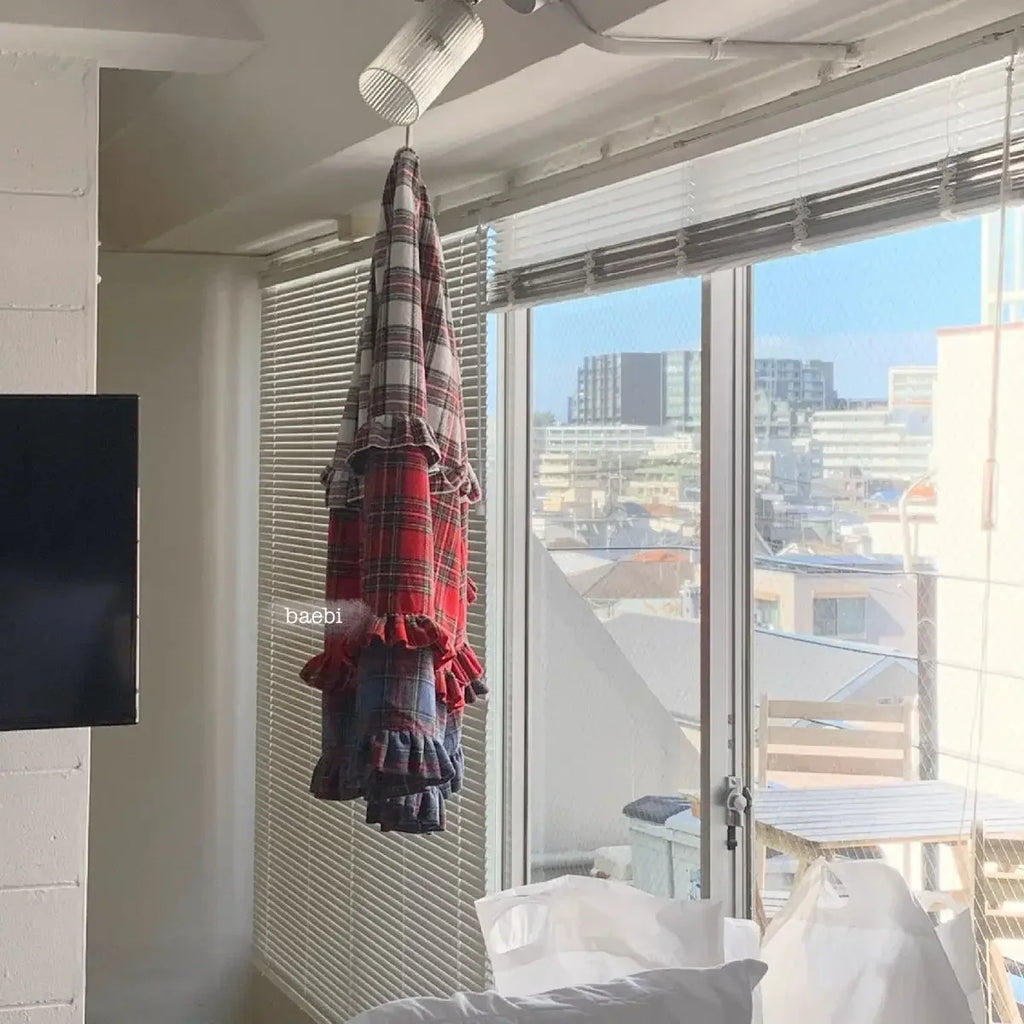 Winter Dresses Christmas Long Skirt Spliced Lace Contrast Colors Fashion