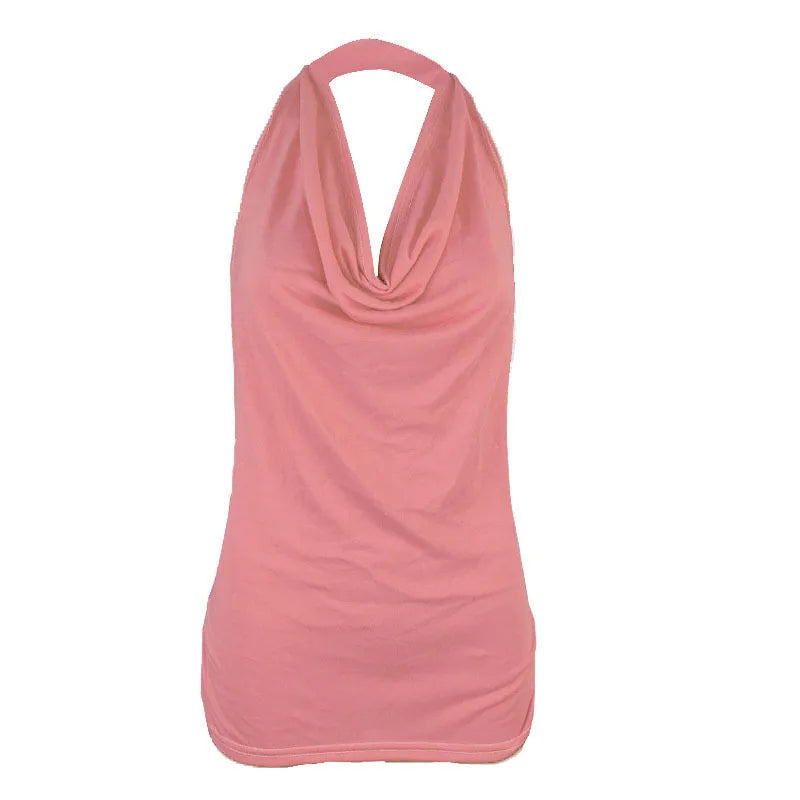 Top Women Drape V Neck Sexy  Pink Corset Tee Shirt Femme Tops Woman
