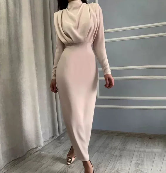 Women's Spring New Dresses with European and American Temperament, Waist Wrapped