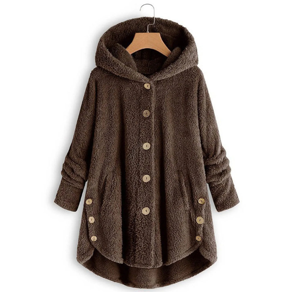 Women Warm Coat Wool Jacket Hooded Jacket New Women's Coats Solid Color Jacket