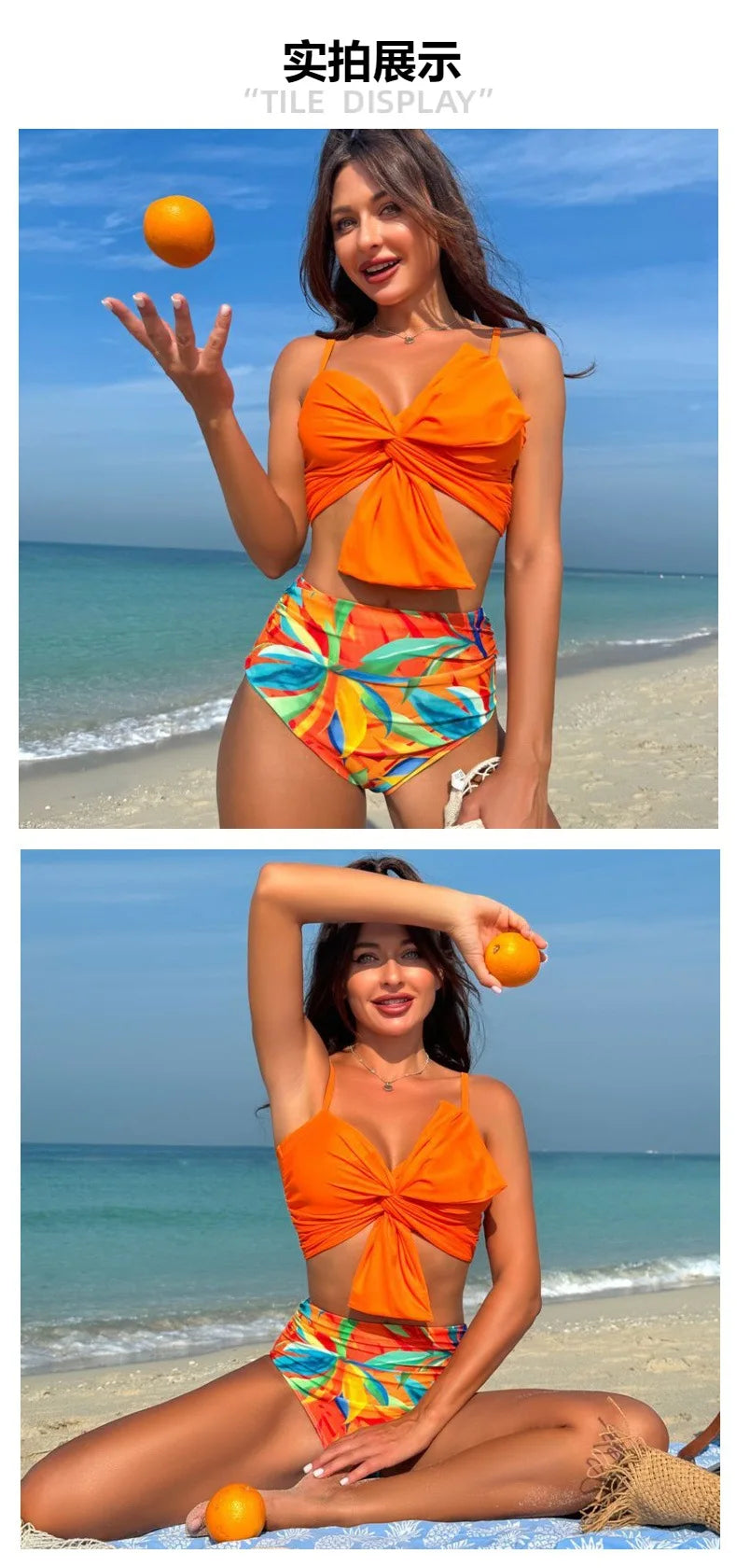 Woman Hot Spring Two Pieces Swimsuit with Briefs Women Sexy Biknis