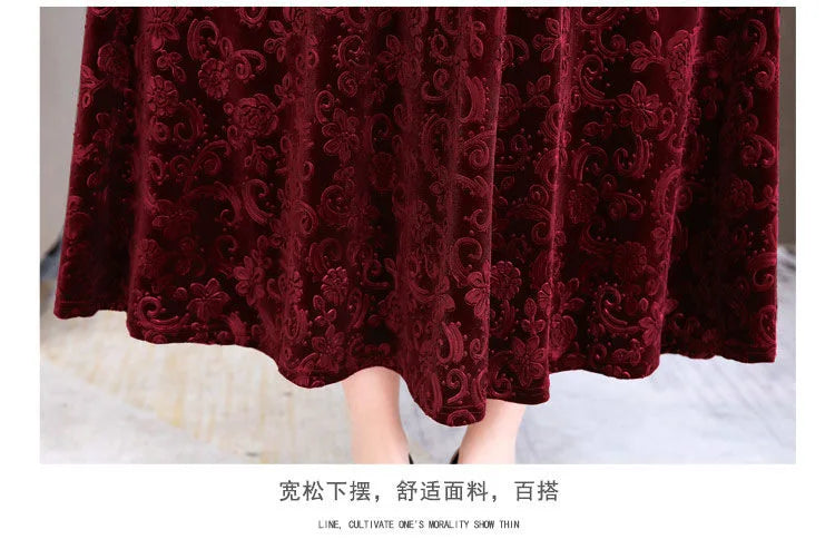 Elegant Velvet Dress Solid Long Sleeve Party Women Sexy V Neck Slim Fit Autumn Fashion Gothic Elbise Vestidos Mujer Femme Winter