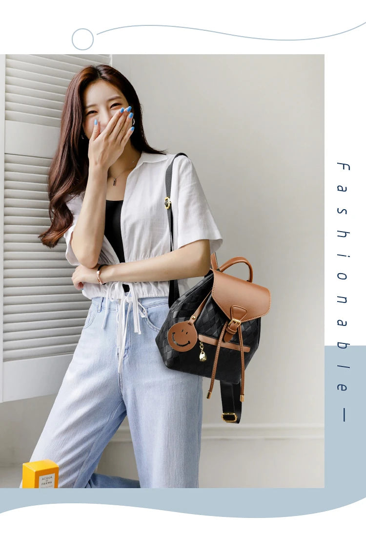 Bucket Bagpack for Woman Small Fashion Backpack Ladies