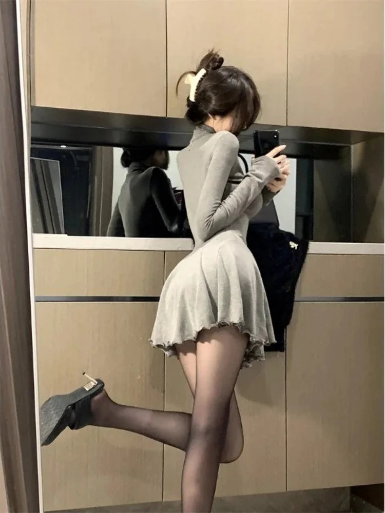Autumn and Winter Fashion New Women's Elegant and Sexy Hot Girl Inner Dress Fashion