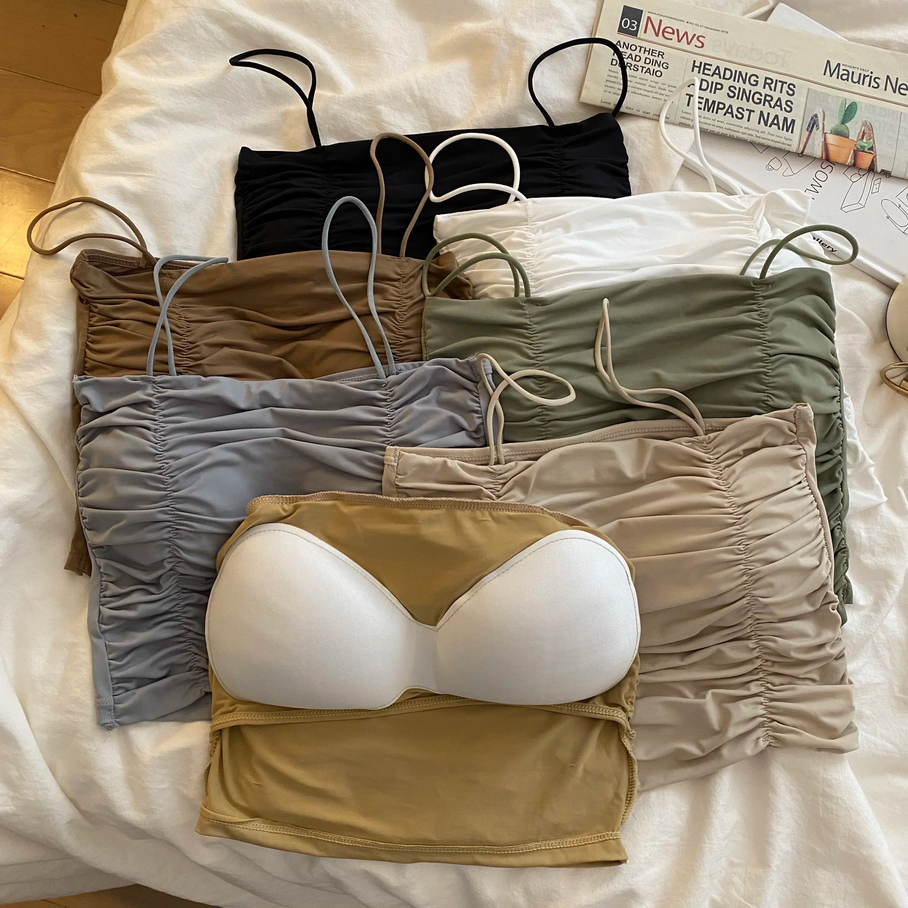 Women Crop Tops Sexy With Cups Female Underwear Lingerie Woman Clothing